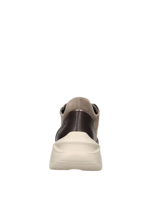 Sneakers in pelle e camoscio ANDIAFORA | SPIKE DREAMERCHOCOLATE